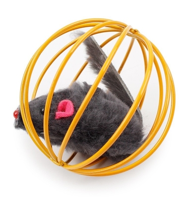 Interactive Big Cat Balls Mouse Toys In The Cage Puzzle Colorful