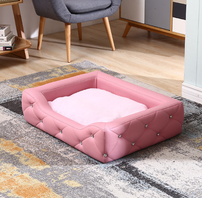 Large Leather Cat Bed Dogs Indoor Raised Lounge Chairs Couches