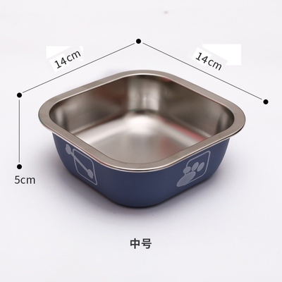 Pet Stainless Steel Dog Bowl Tableware Anti-Tip Double-Layer Stainless Steel  Cat Drinking Bowl