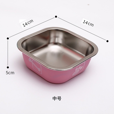 Pet Stainless Steel Dog Bowl Tableware Anti-Tip Double-Layer Stainless Steel  Cat Drinking Bowl