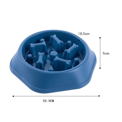Pet PP Bone Shaped Slow Food Bowl Easy To Rinse Small And Medium Sized Dog Bowl