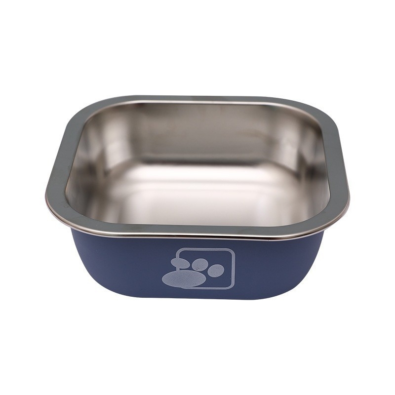 Pet Stainless Steel Dog Bowl Tableware Anti-Tip Double-Layer Stainless Steel  Cat Drinking Bowl